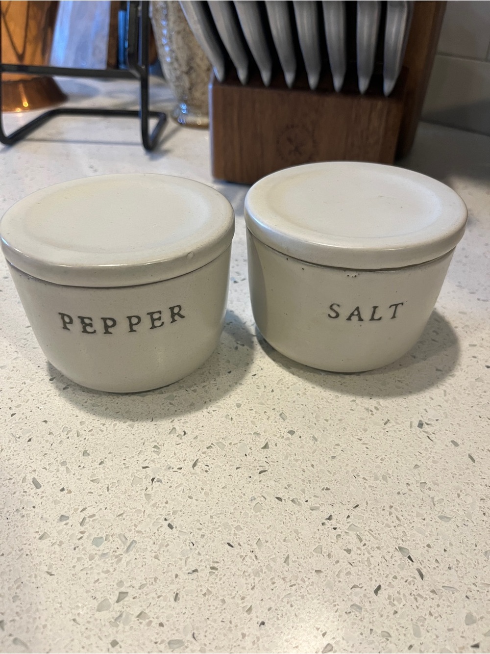 Hearth and Hand Magnolia Home by Johanna Gaines Salt & Pepper Ceramic Containers